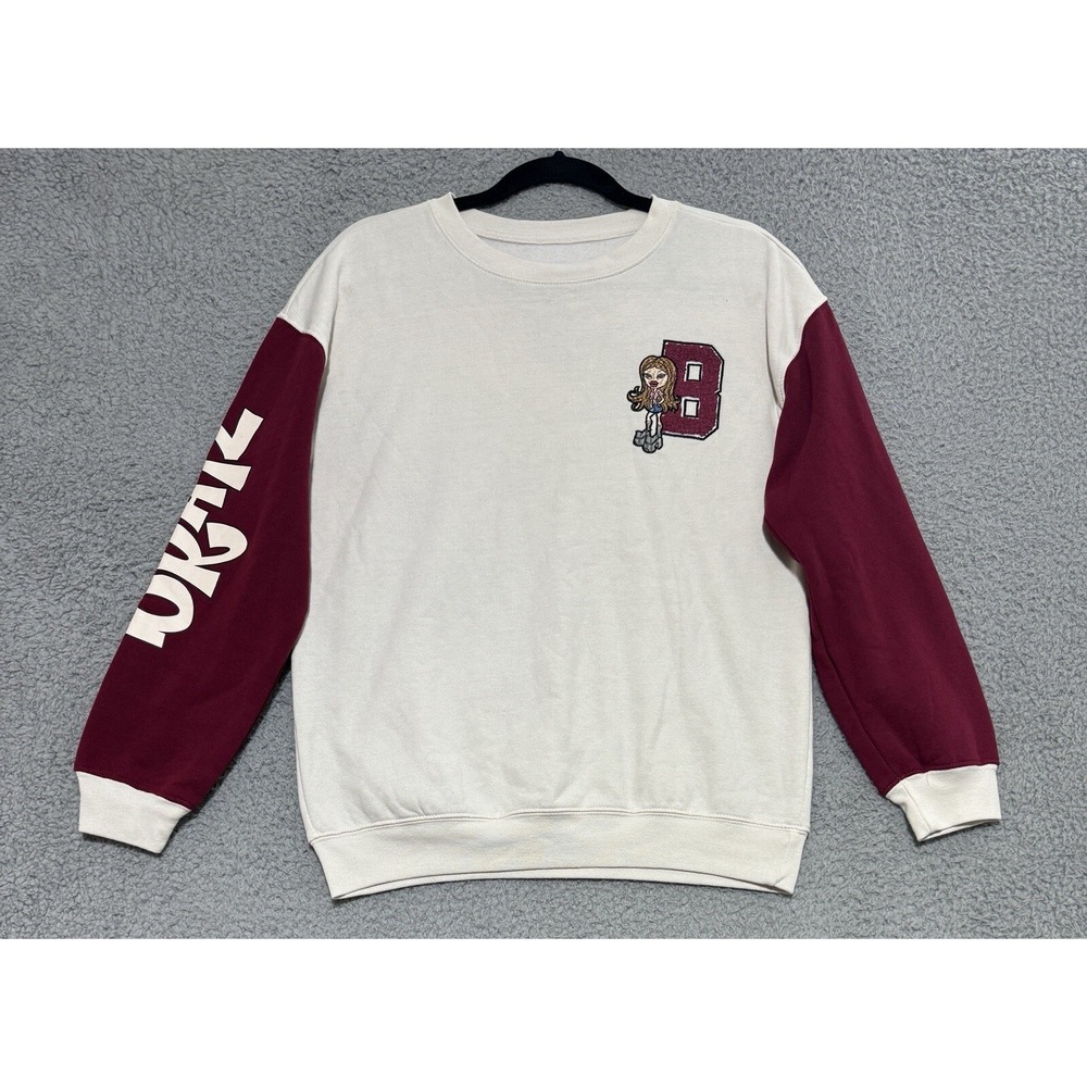 Bratz Crewneck Fleece Lined‎ Sweater Womens Size Small Colorblock
